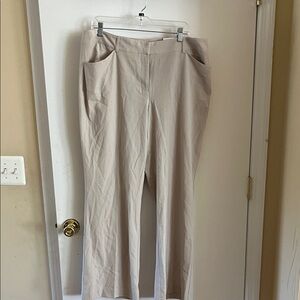 Chicos Elegant Cream Women's Pants size 3with flare leg similar to a size 16
